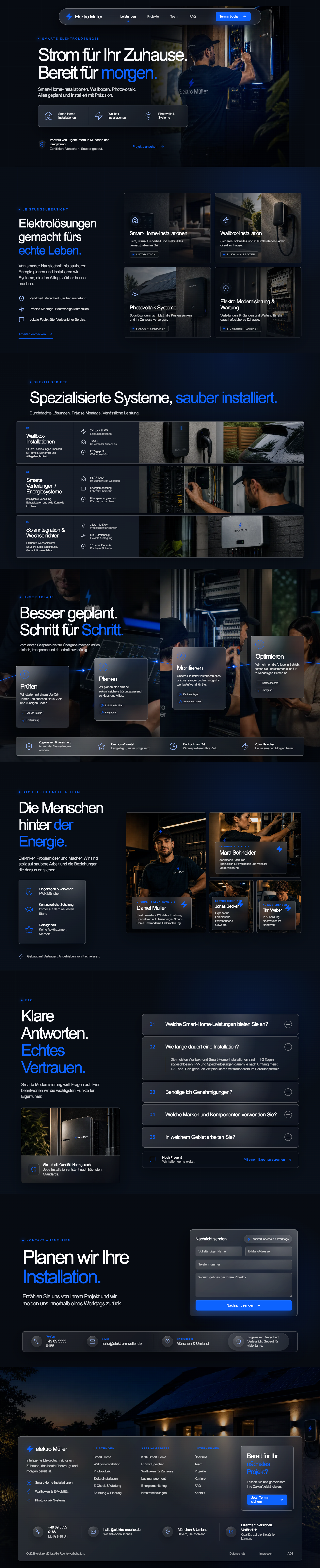 Website von Elektro Müller